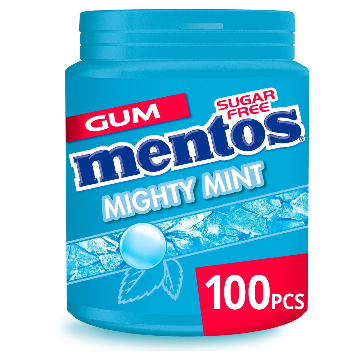 Mentos Chewing Gum Mighty Mint Sugar Free 100 Stuks 150 g