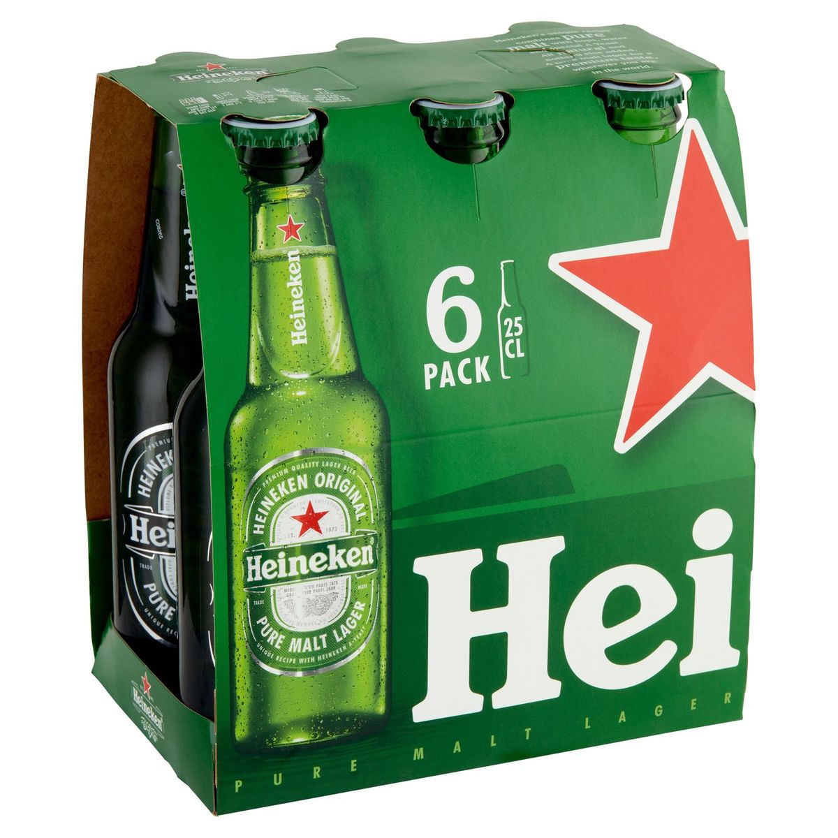 Heineken Bière blonde Pils 5% ALC 6 x 25 cl Bouteille