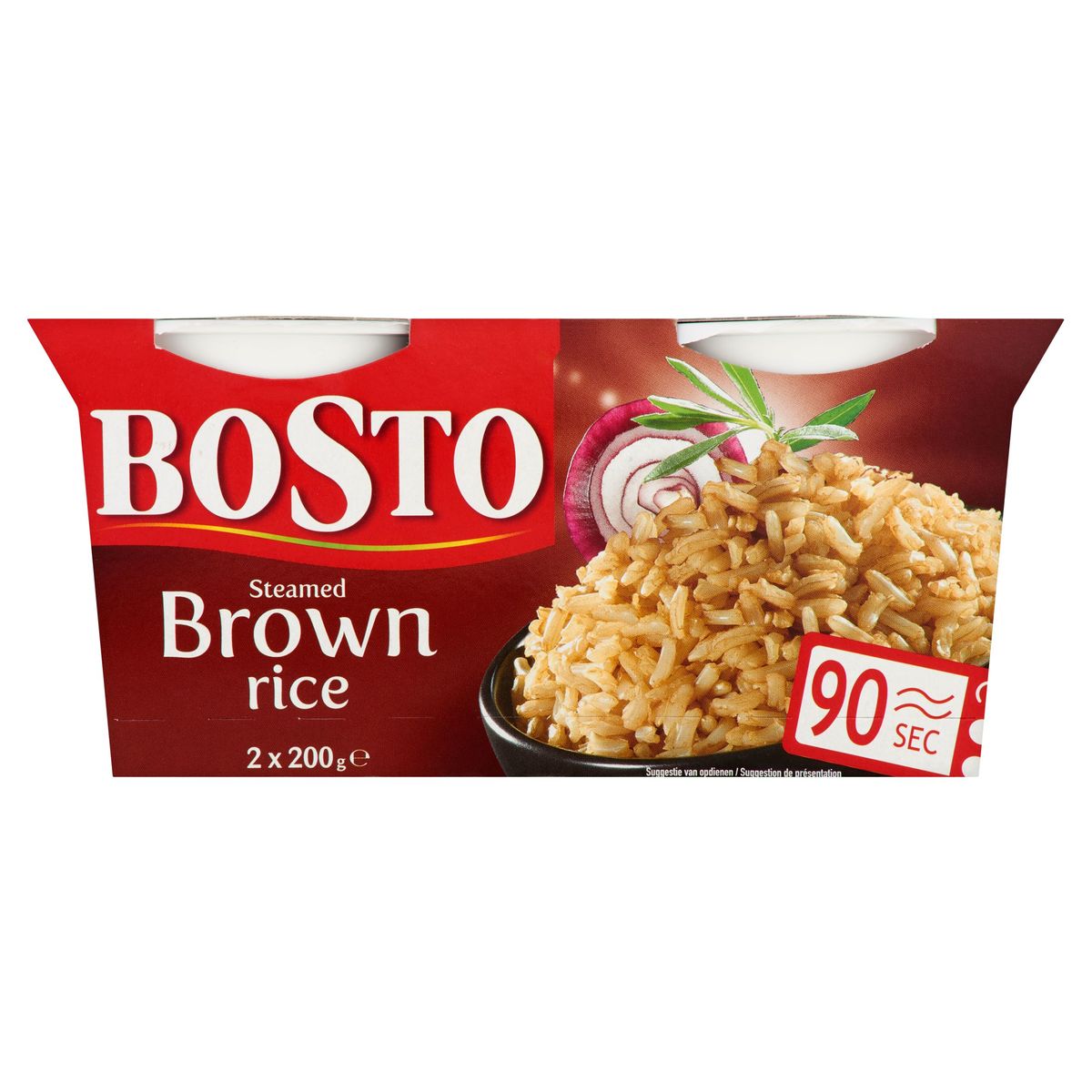 Bosto Steamed Brown Rice 2 x 200 g