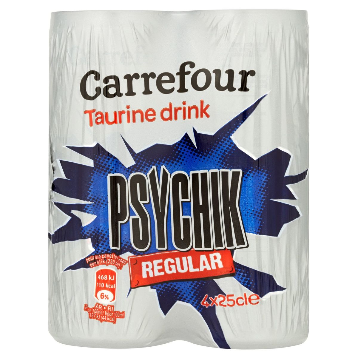 Carrefour Taurine Drink Psychik Regular 4 x 25 cl