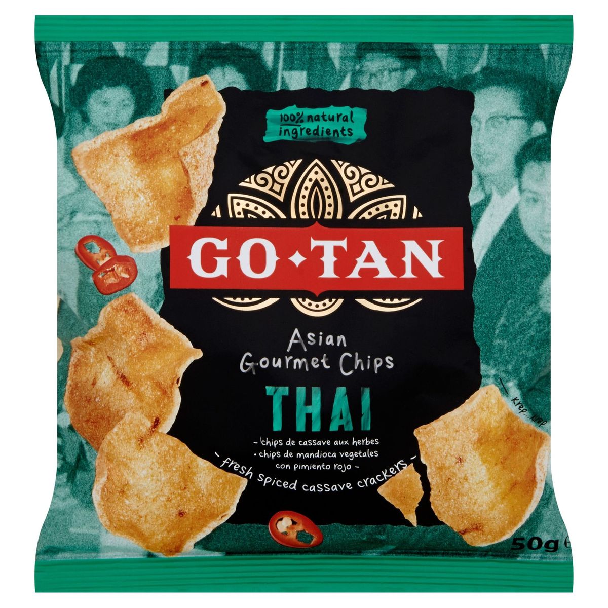 Go Tan Asian Gourmet Chips Thai 50 g