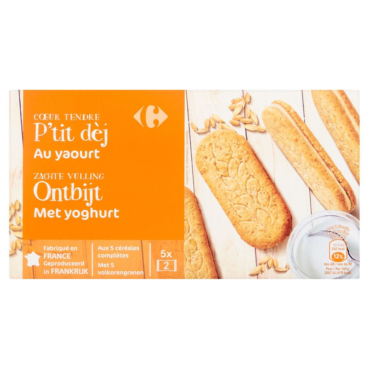 Carrefour Zachte Vulling Ontbijt met Yoghurt 253 g