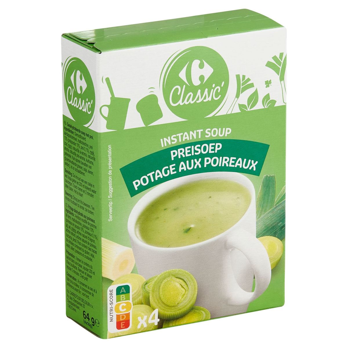 Carrefour Instant Soup Potage aux Poireaux 4 x 16 g