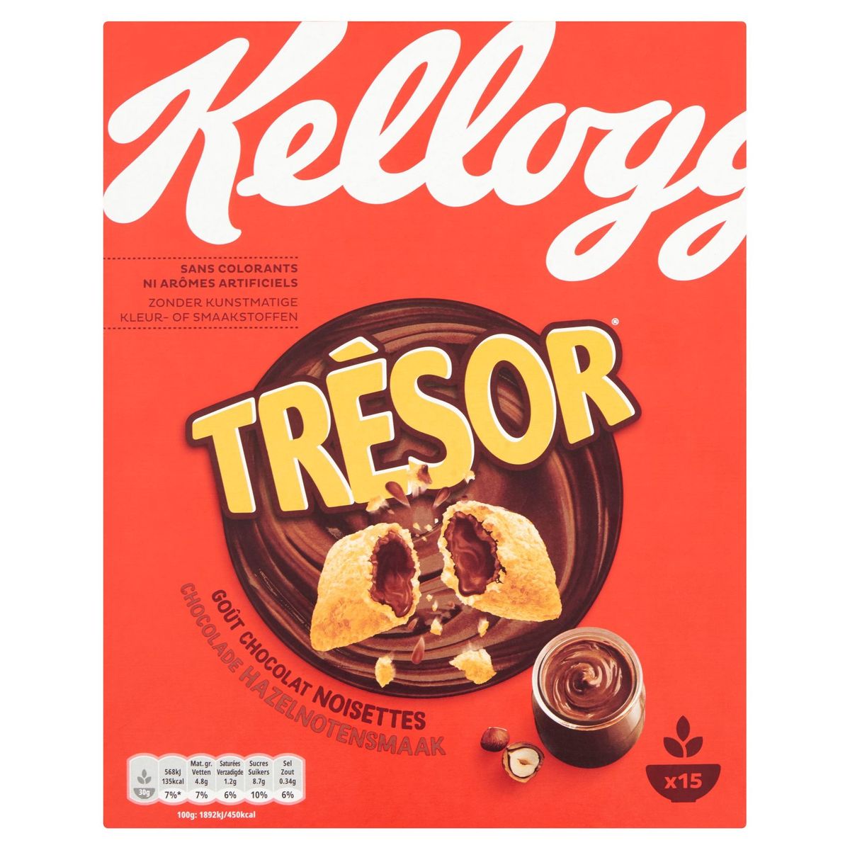 Kellogg's Trésor Chocolade Hazelnotensmaak 450 g