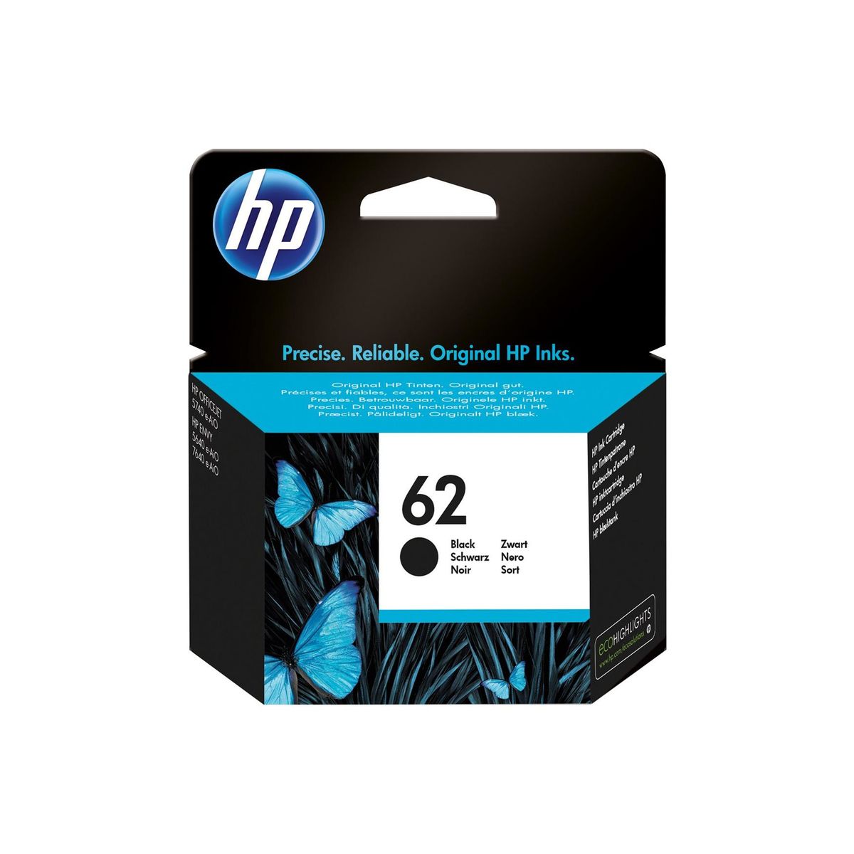 HP Inktcartridge 62 - Zwart