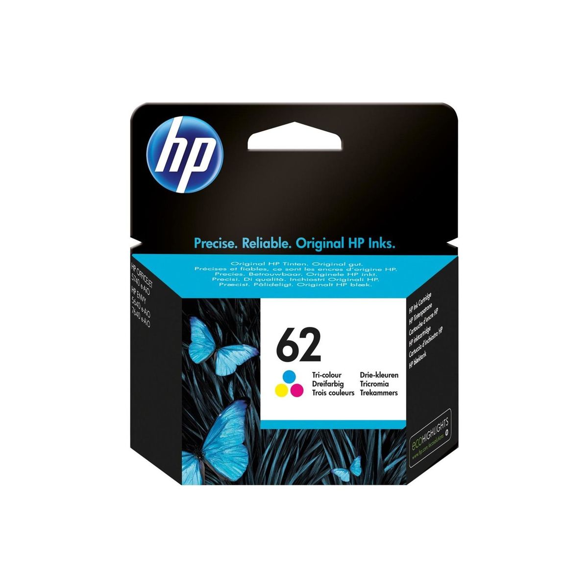 HP - Cartouches d'encre 62 - Tri-Color C/M/Y
