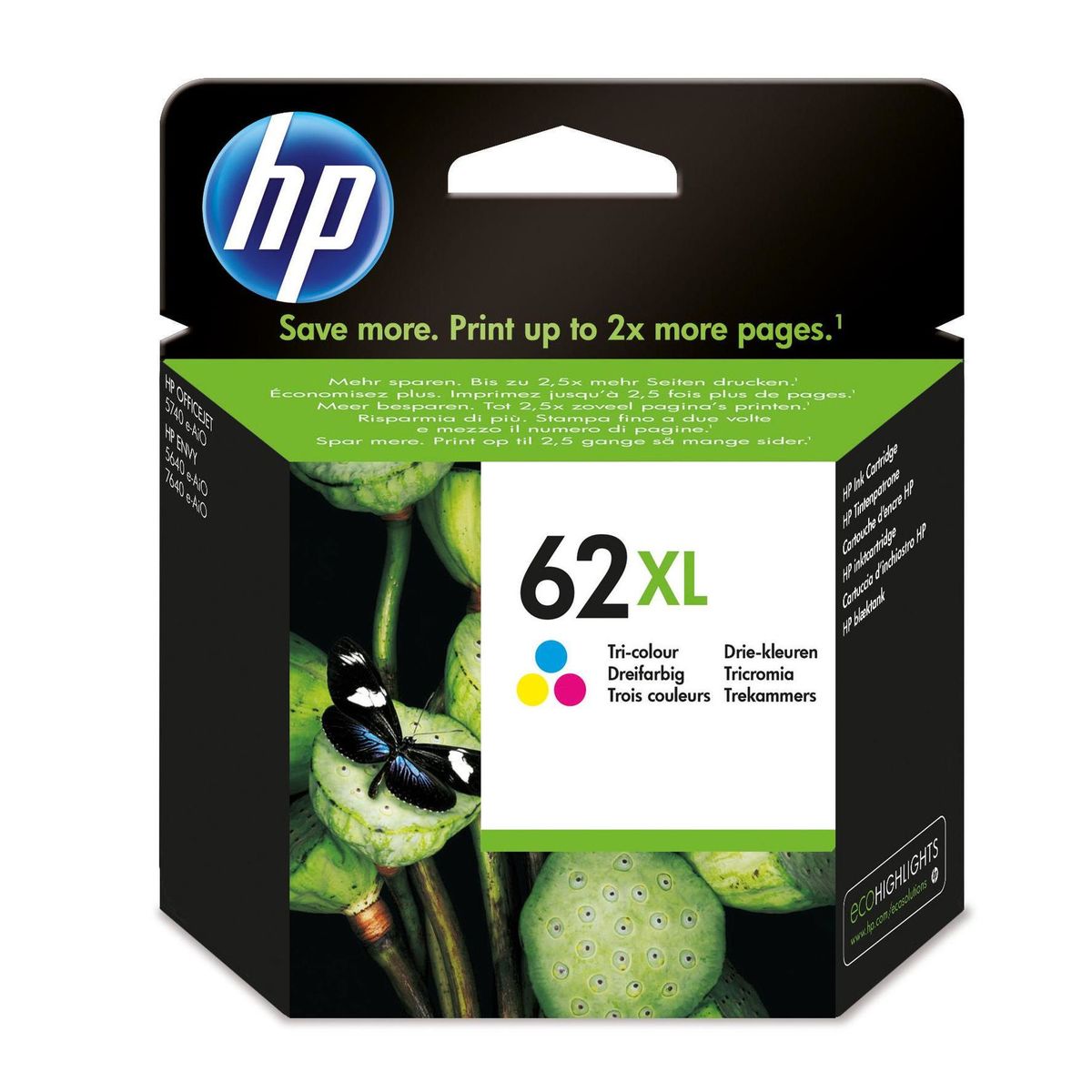 HP - Cartouches d'encre 62XL - Tri-Color C/M/Y