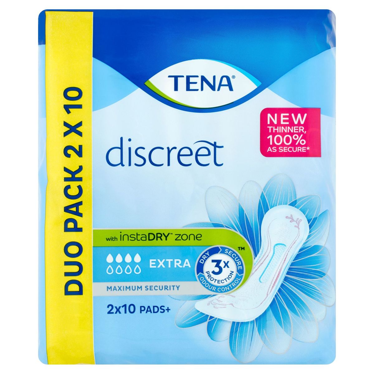 Tena Discreet Extra Duo Pack 2 x 10 Pads+