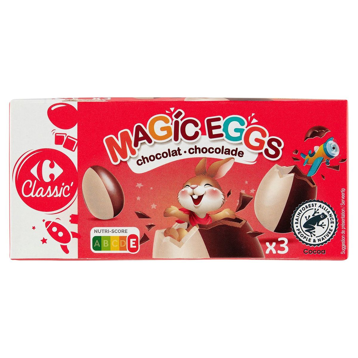 Carrefour Classic' Magic Eggs Chocolade 3 x 20 g