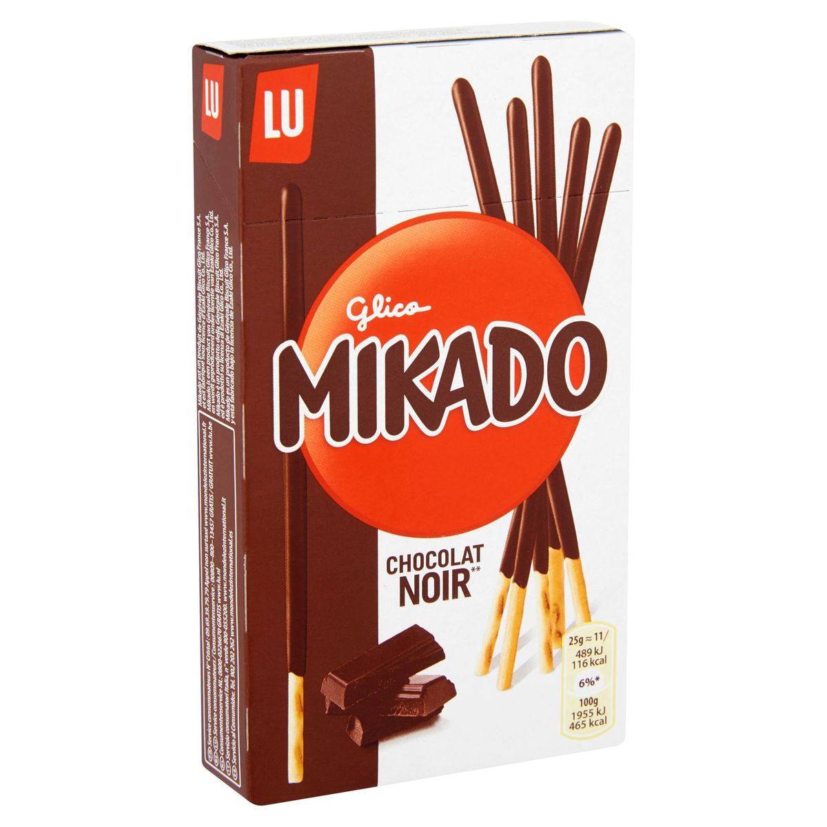 LU Mikado Biscuits Au Chocolat Noir 75 g