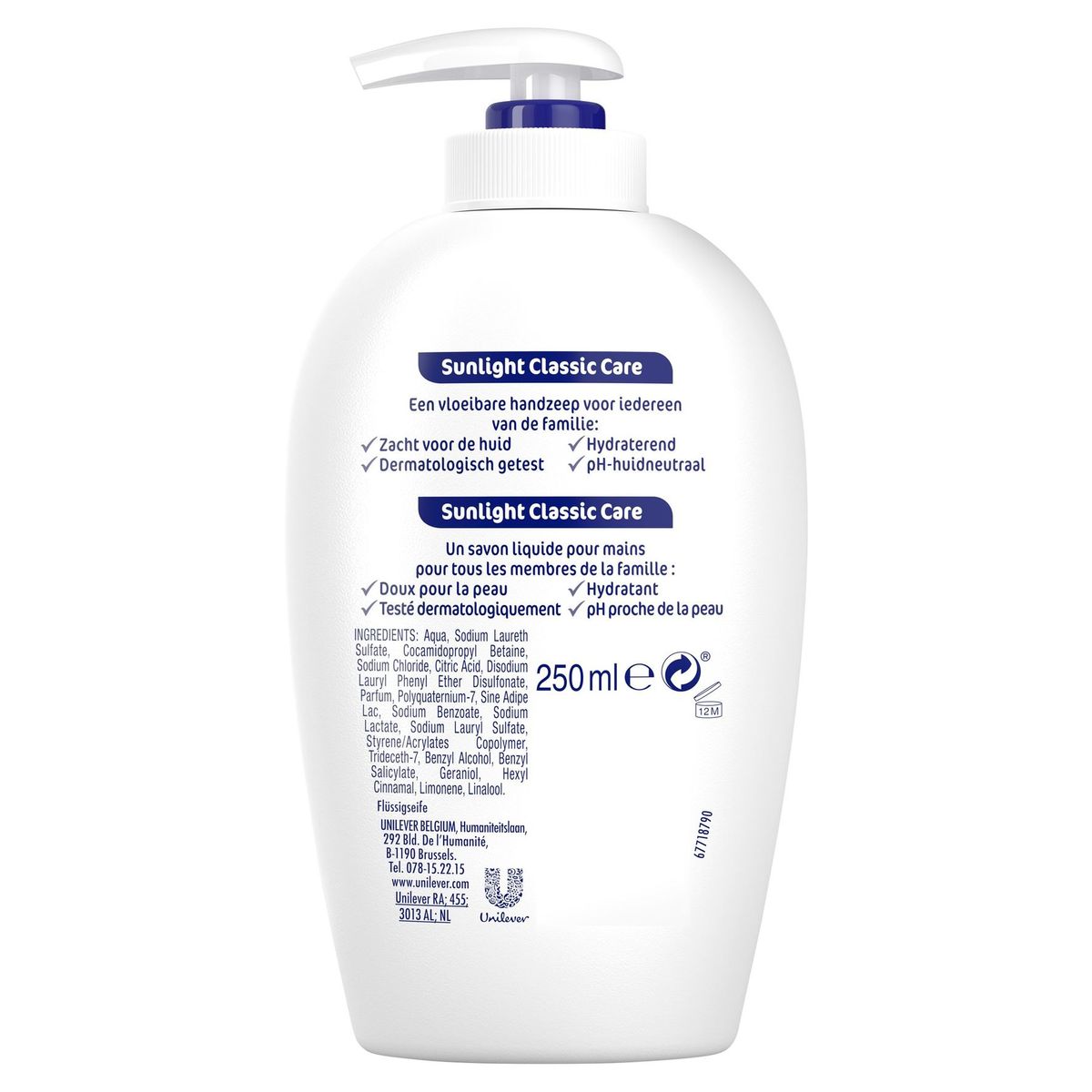 Sunlight Savon Liquide Main Classic Care 250 ml Carrefour Site