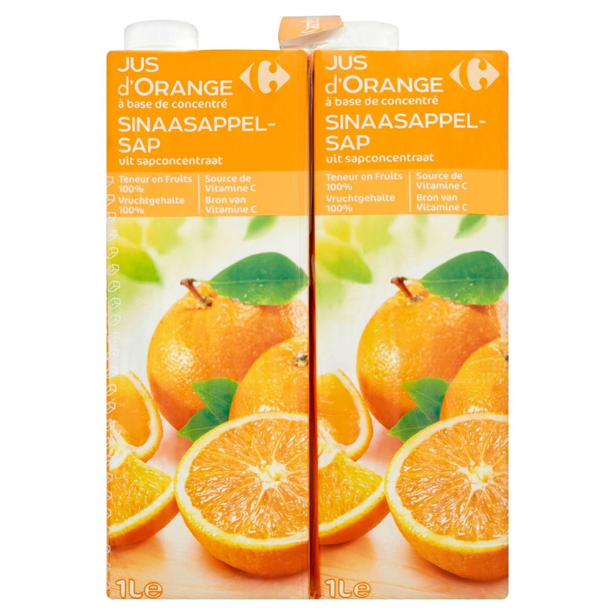 Carrefour Sinaasappelsap uit Sapconcentraat 4 x 1L