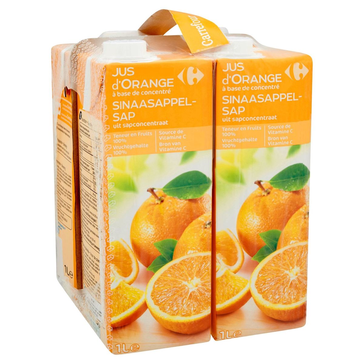 Carrefour Sinaasappelsap uit Sapconcentraat 4 x 1L