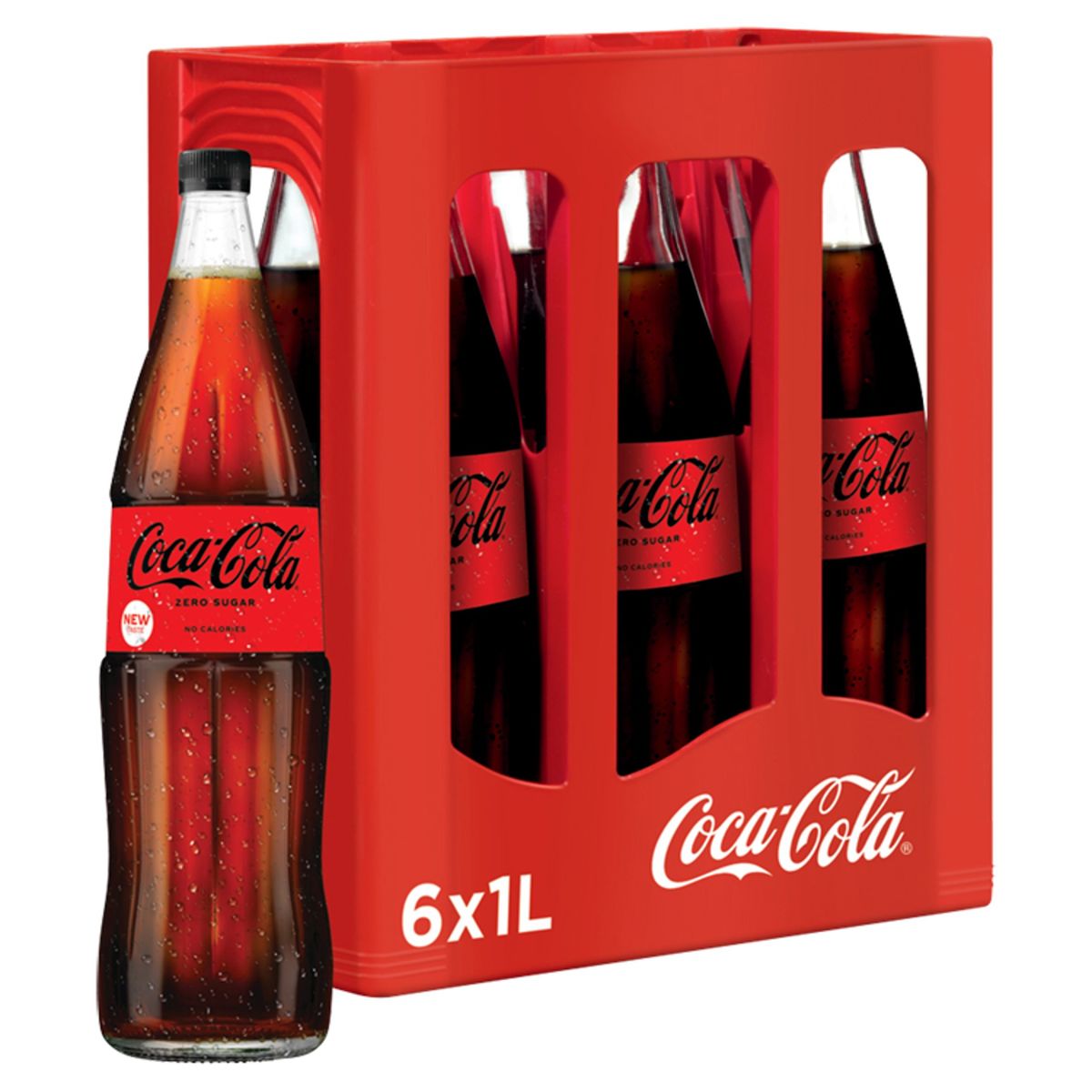 Coca-Cola Zero Coke Soft drink Glas 6 x 1000 ml
