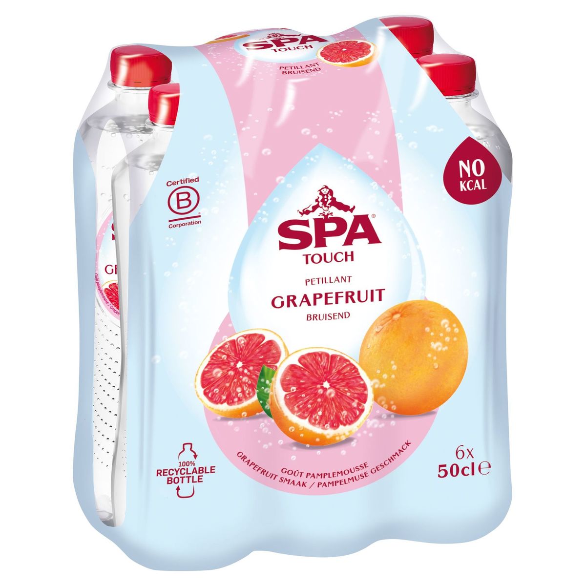 SPA TOUCH Bruisend Mineraalwater pompelmoes 6 X 50 cl