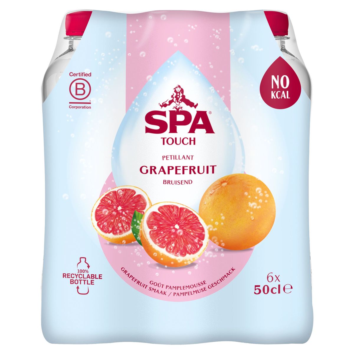 SPA TOUCH Bruisend Mineraalwater pompelmoes 6 X 50 cl