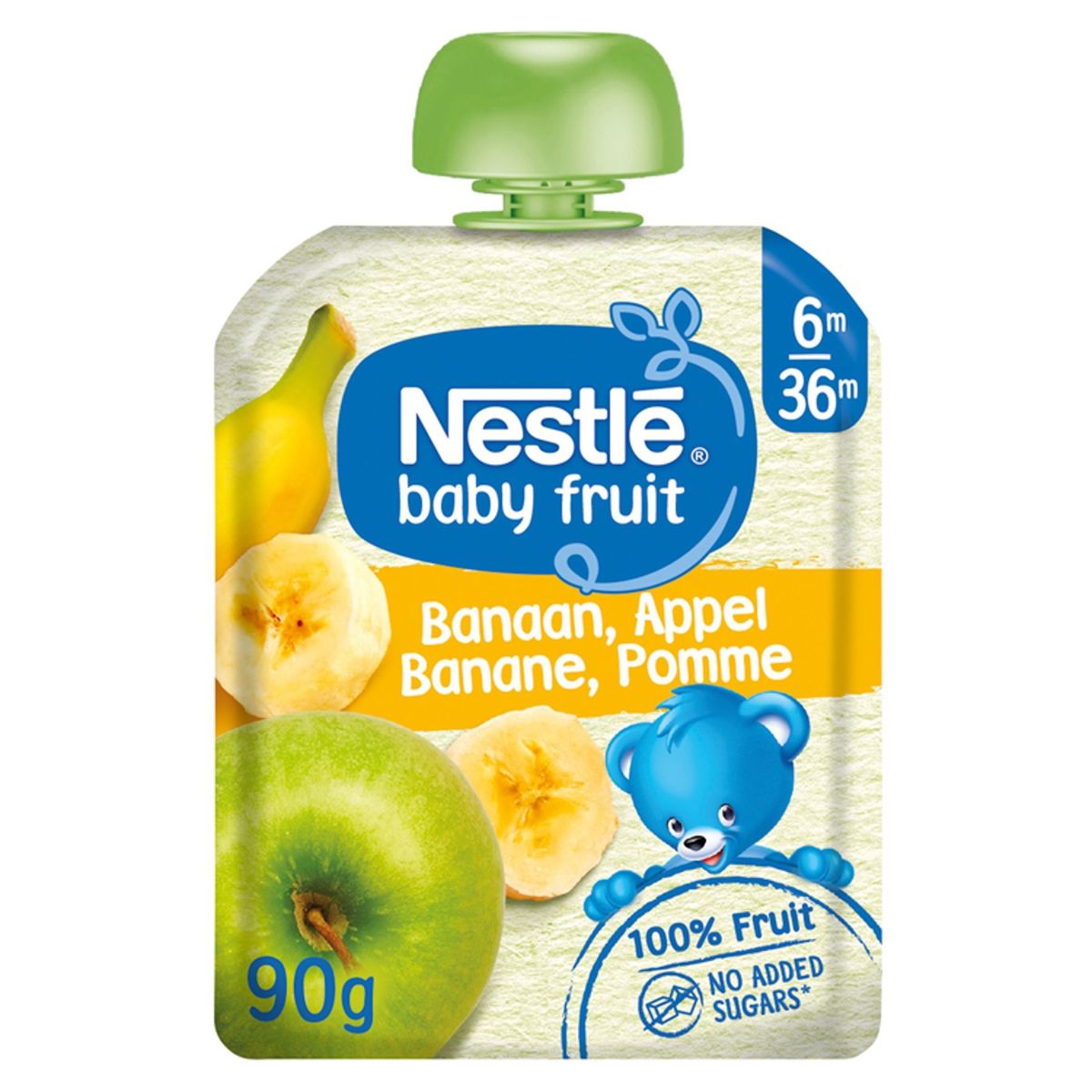 Nestlé Baby Fruit Banaan Appel vanaf 6 maanden knijpzakje 90g