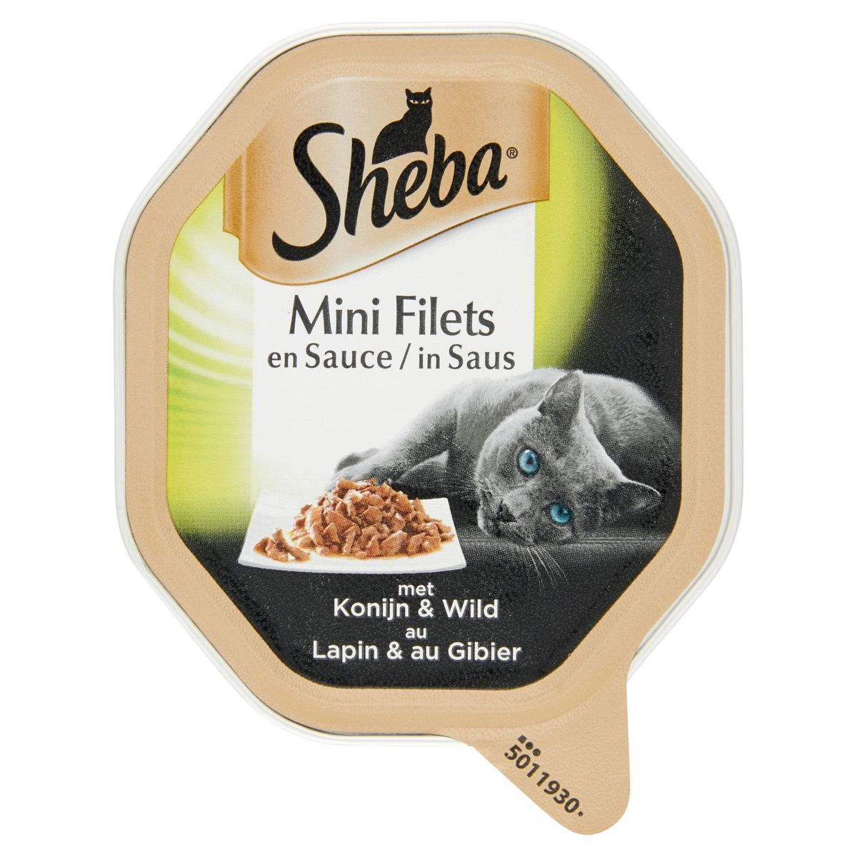Sheba Mini Filets Barquette en Sauce au Lapin & au Gibier 85 g