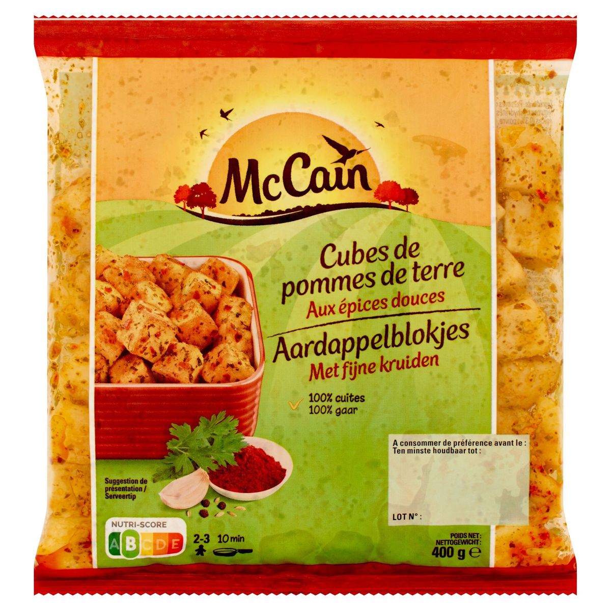 McCain Aardappelblokjes met Fijne Kruiden 400 g