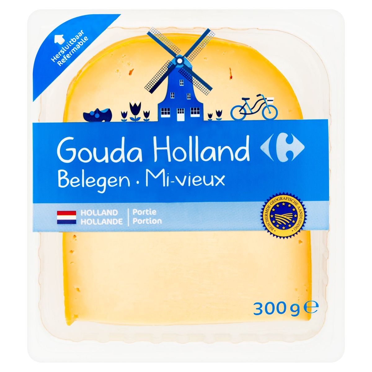 Carrefour Gouda Holland Mi-Vieux bloc 300 g