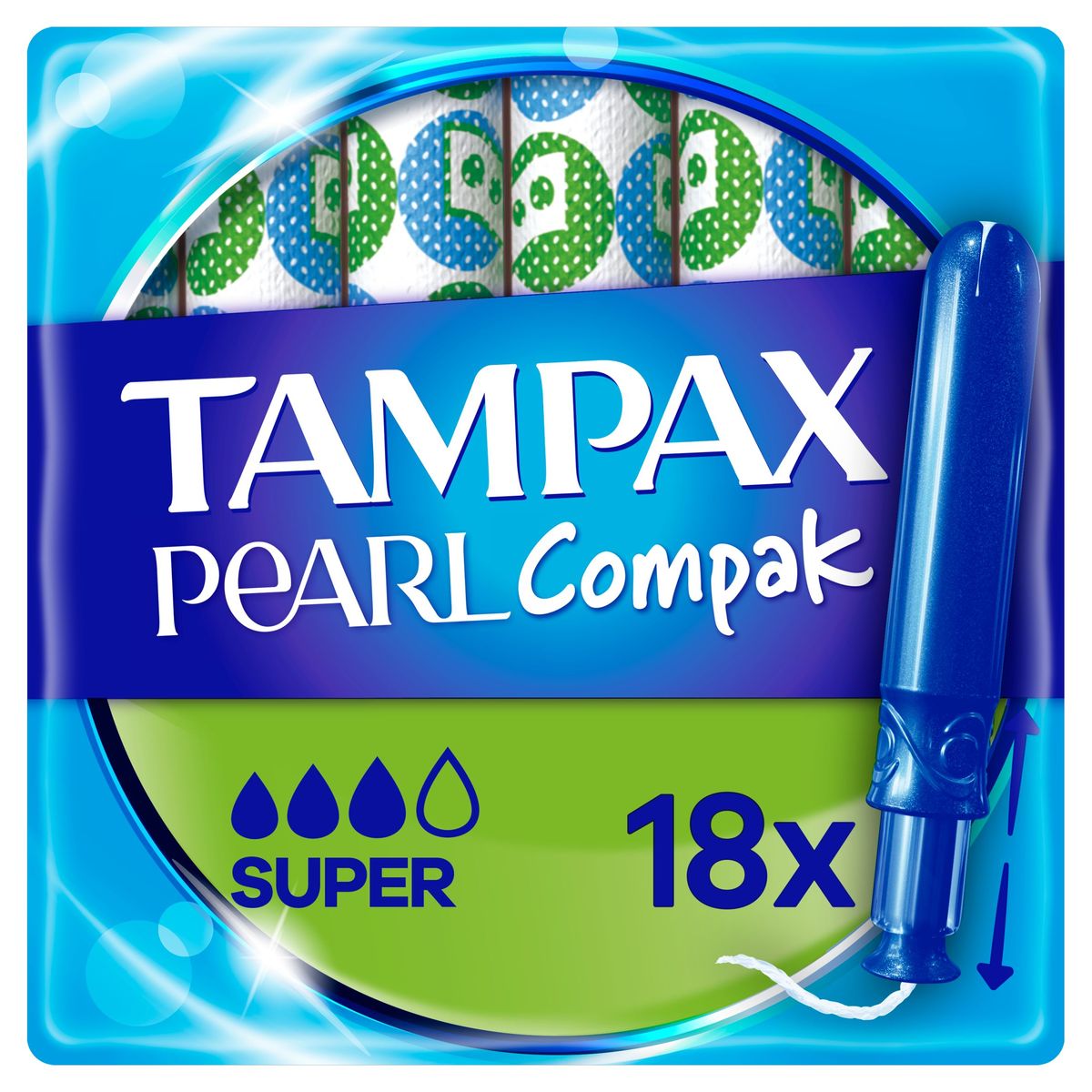 Tampax Pearl Compak Super Tampons Avec Applicateur x18
