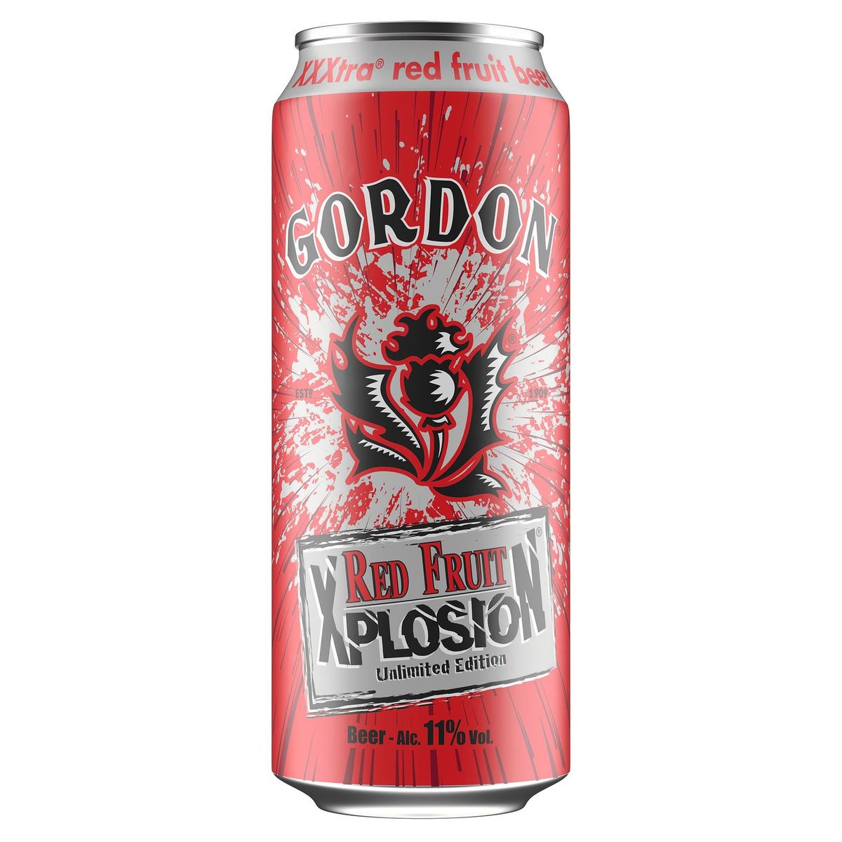 Gordon Red Fruit Xplosion Unlimited Edition XXXtra Red Fruit Beer Canette 50 cl