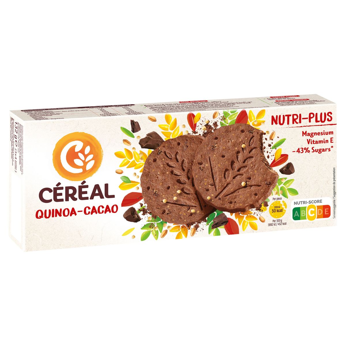 Céréal Nutri-Plus Koekjes Quinoa - Cacao 3 x 4 Koekjes 132 g