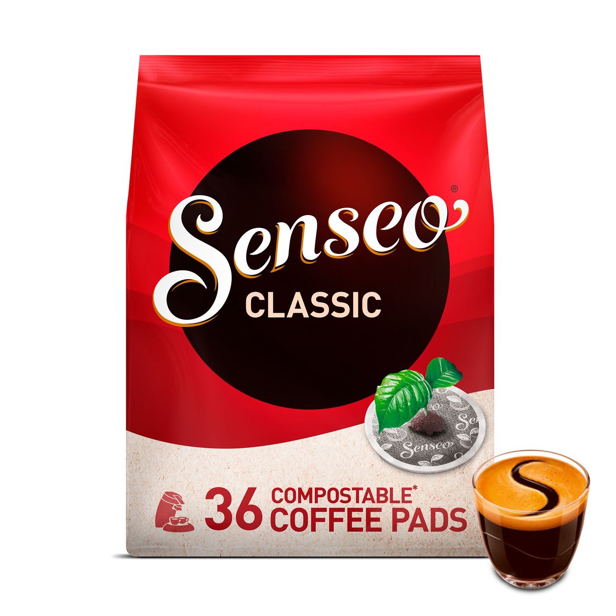 SENSEO® Koffie Pads Composteerbaar* Classic 36 Stuks