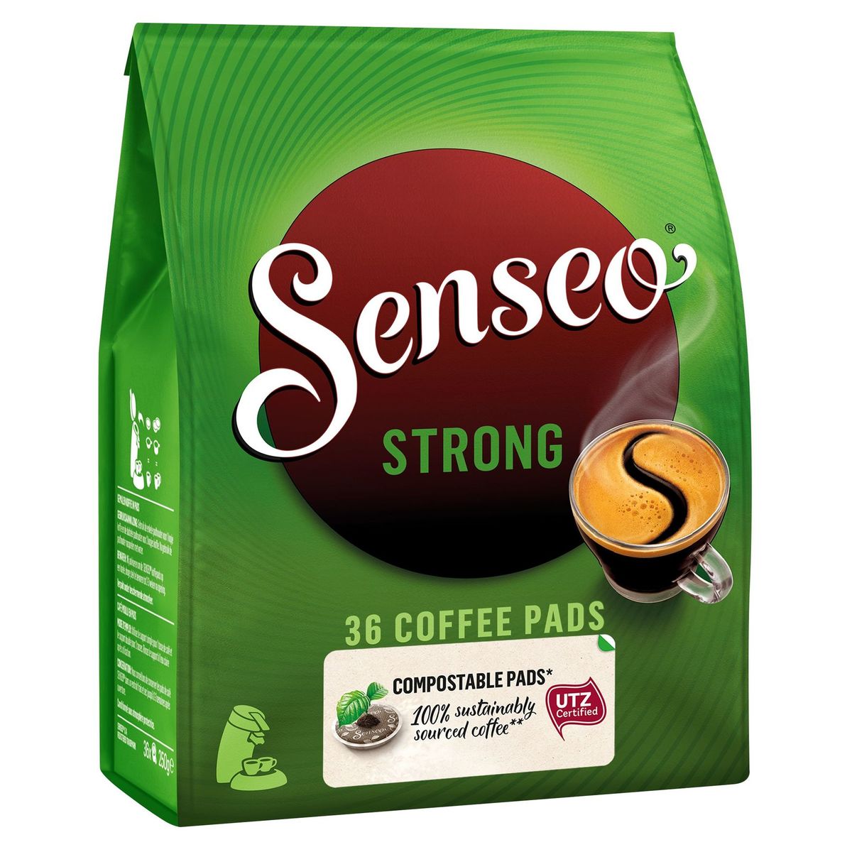 SENSEO® Koffie Pads Composteerbaar* Strong 36 Stuks