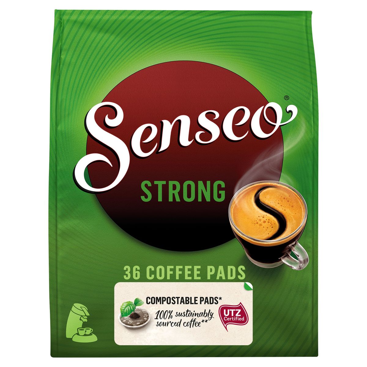 SENSEO® Koffie Pads Composteerbaar* Strong 36 Stuks