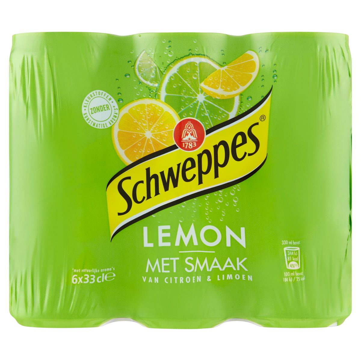Schweppes Lemon aux Saveurs de Citron et Citron Vert 6 x 33 cl
