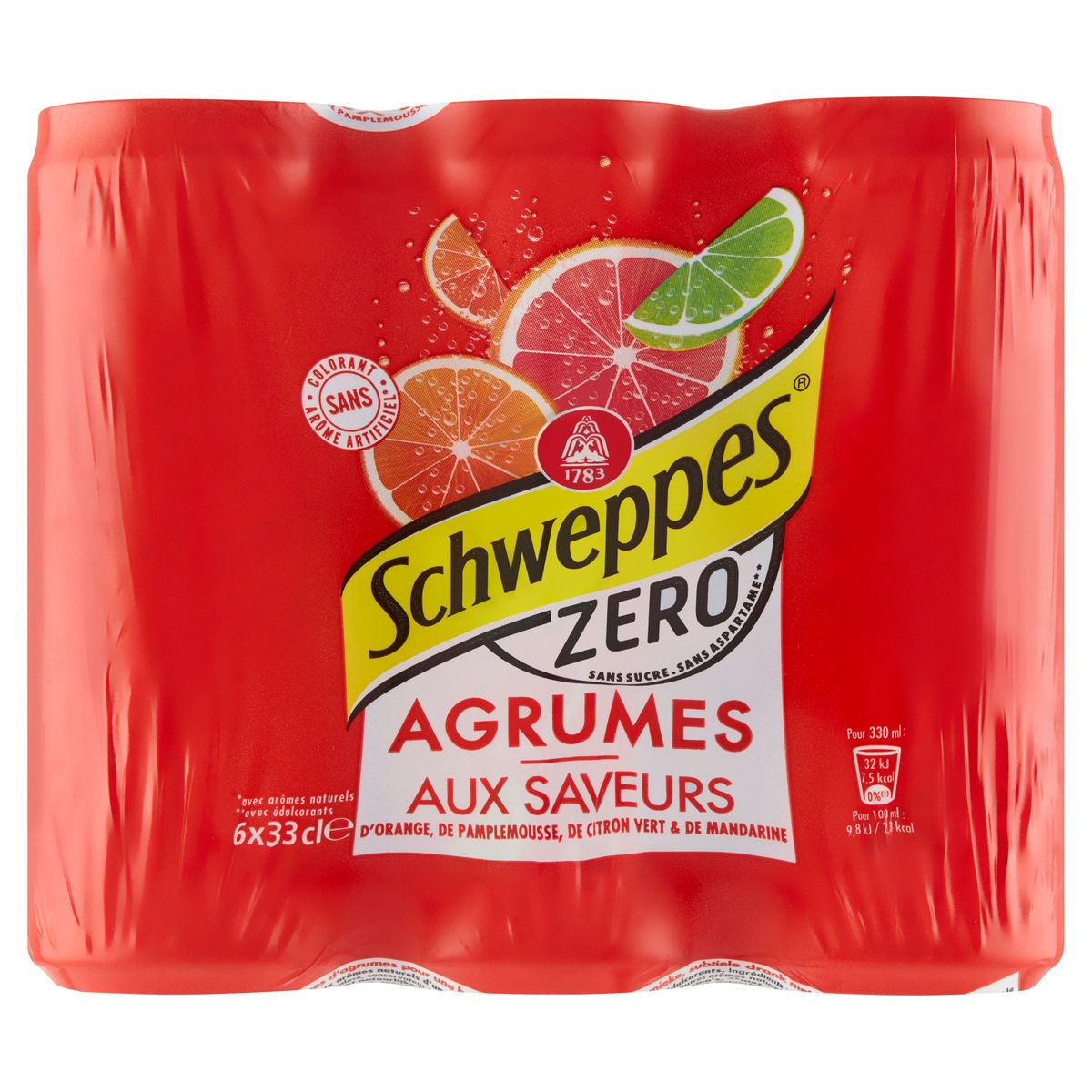 Schweppes Zero Agrumes 6 x 33 cl