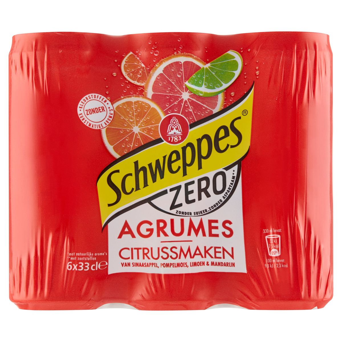 Schweppes Zero Agrumes 6 x 33 cl
