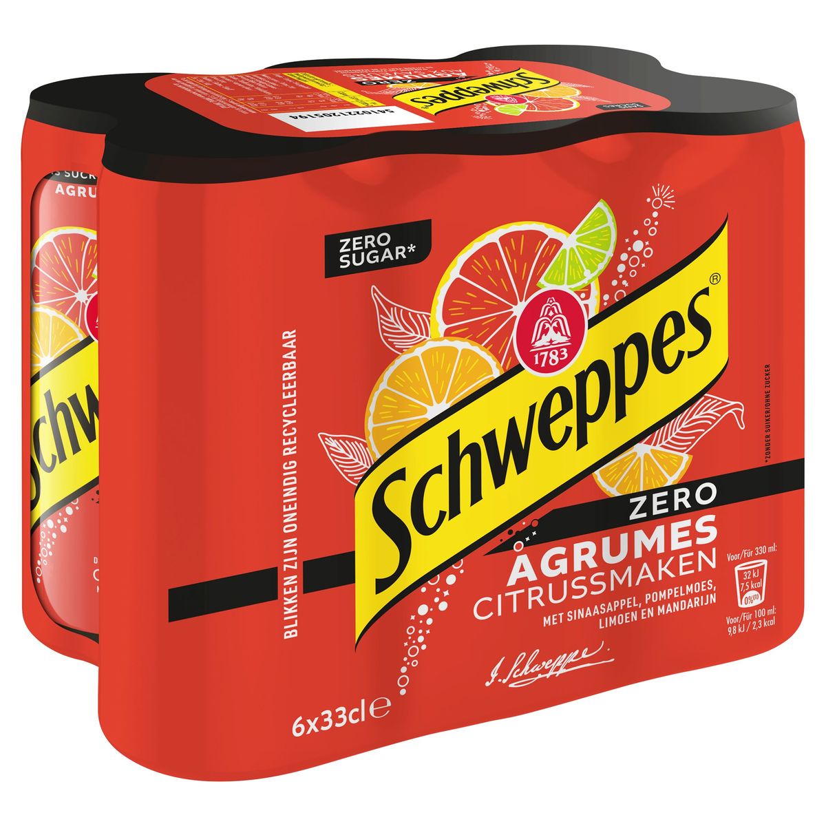 Schweppes Zero Citrussmaken 6 x 33 cl