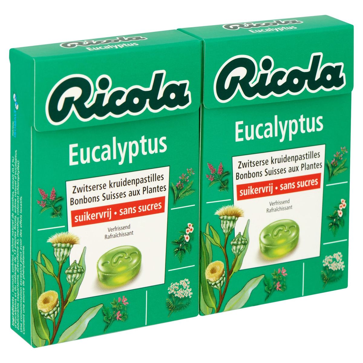 Ricola Eucalyptus Bonbons Suisses aux Plantes 2 x 50 g