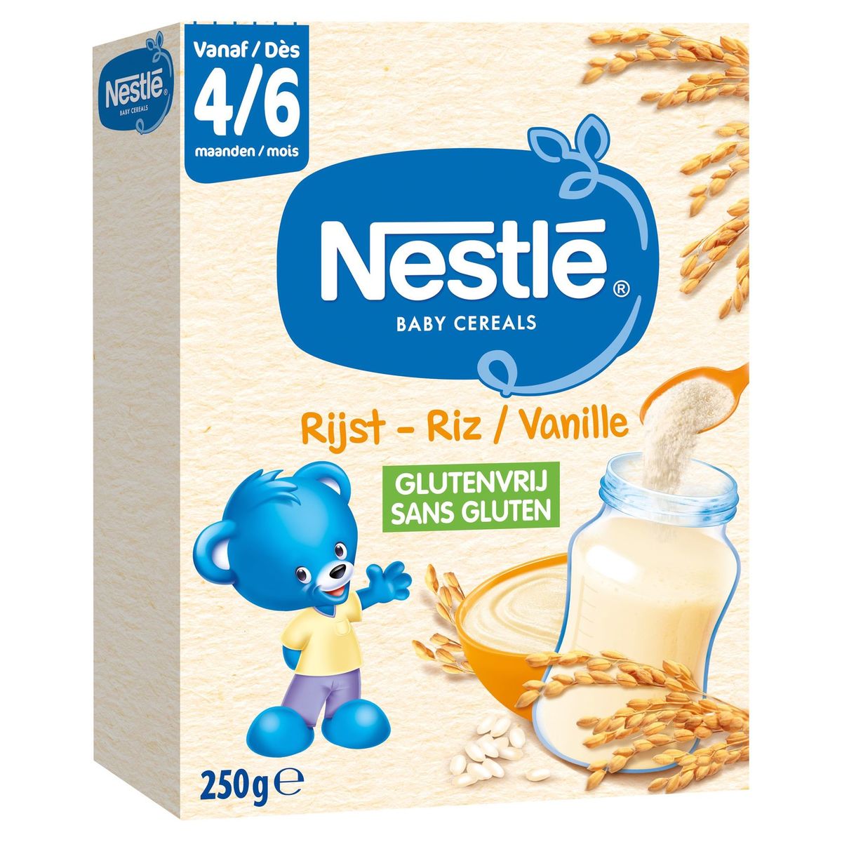 Nestlé Baby Cereals Granen Rijst-Vanille vanaf 4 maanden 250g
