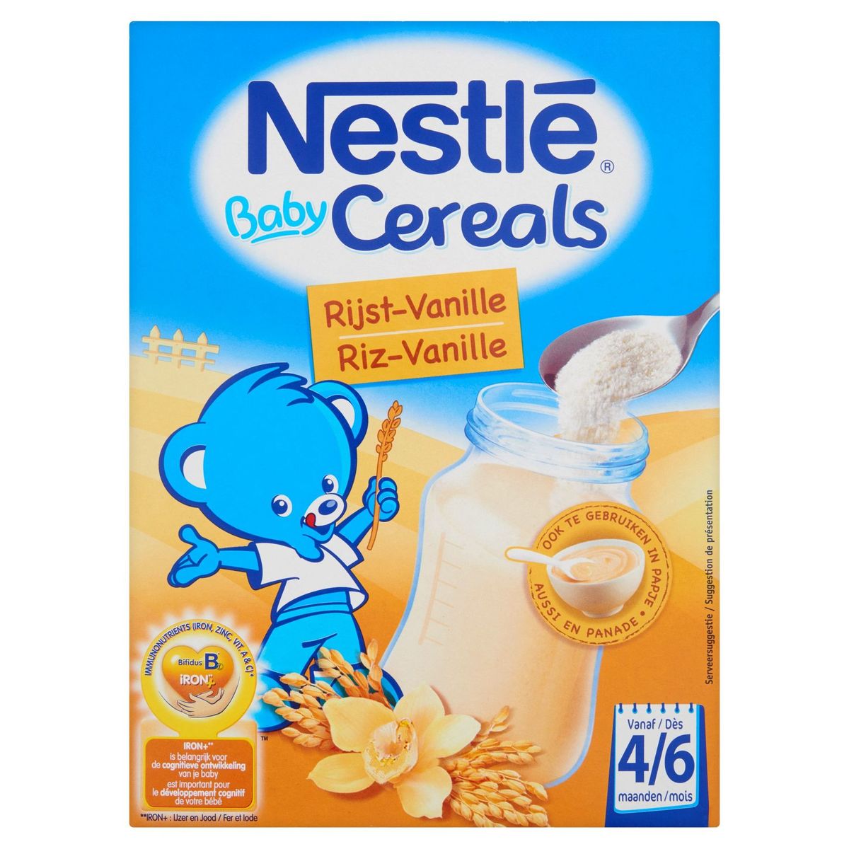 Nestlé Baby Cereals Granen Rijst-Vanille vanaf 4 maanden 250g