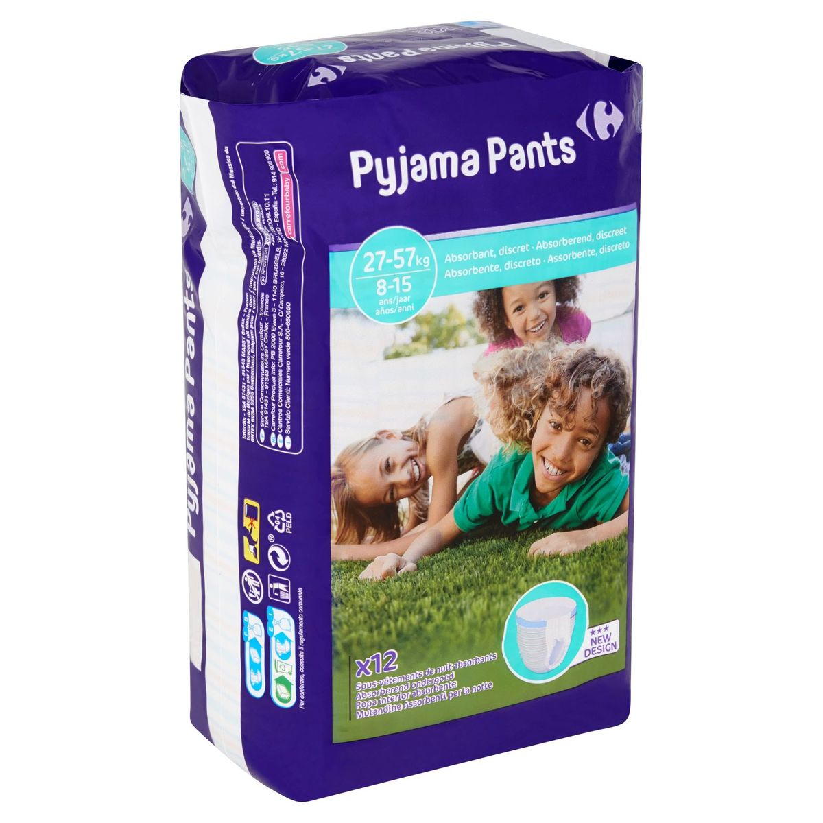 Carrefour Pyjama Pants 8-15 Ans 27-57 kg 12 Pièces