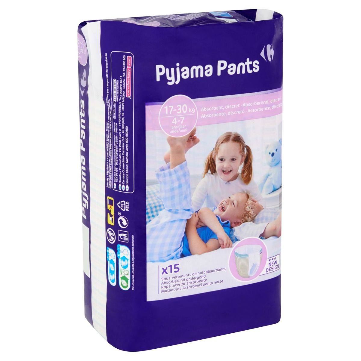 Carrefour Pyjama Pants 4-7 Ans 17-30 kg 15 Pièces