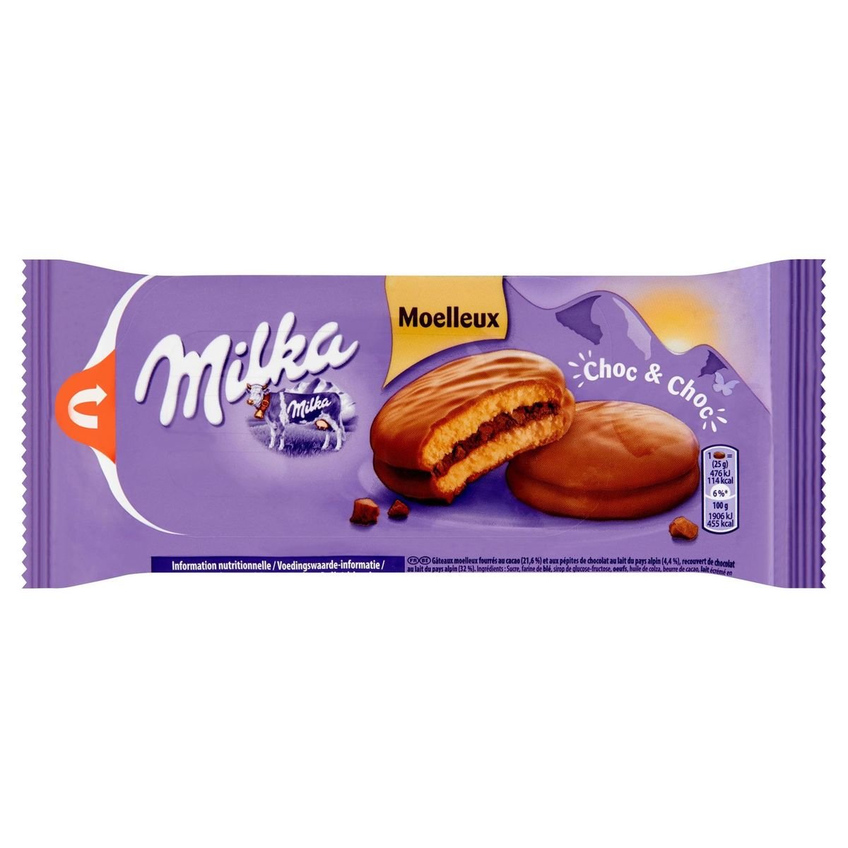 Milka Choc & Choc Koeken Cakes Chocolade 175 g