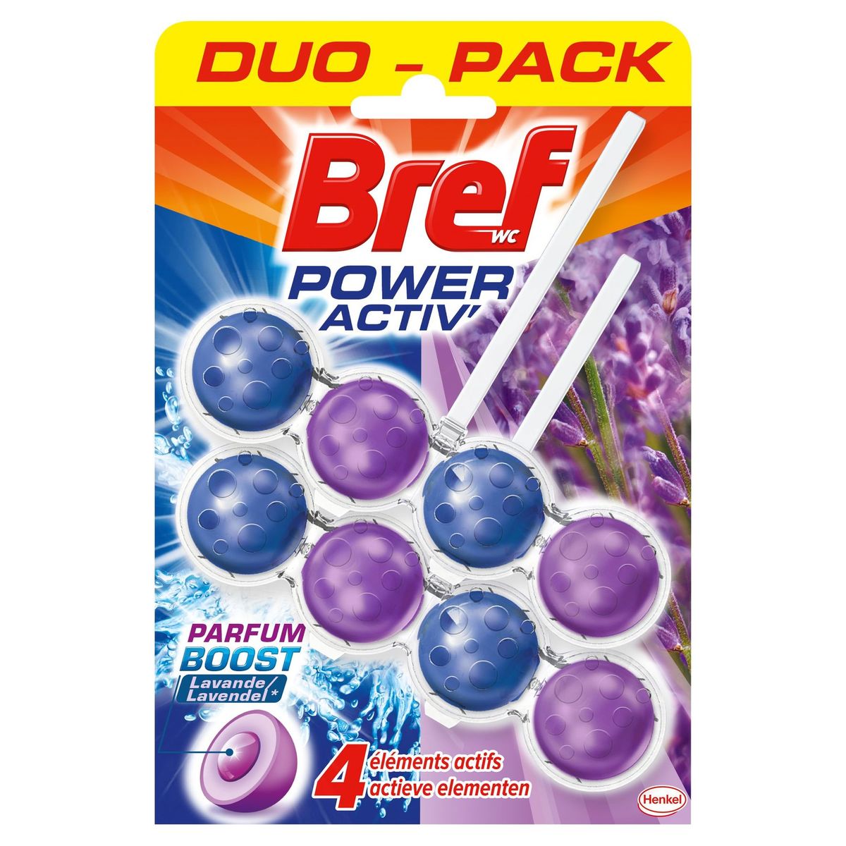 Bref WC Power Activ' Parfum Boost Lavende Duo Pack 2 x 50 g