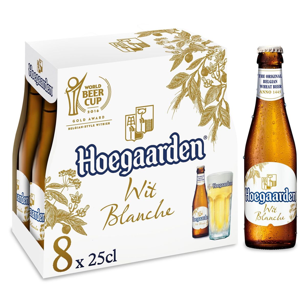 Hoegaarden Bière Blanche Coriander & Orange Peel Bouteilles 8 x 25 cl