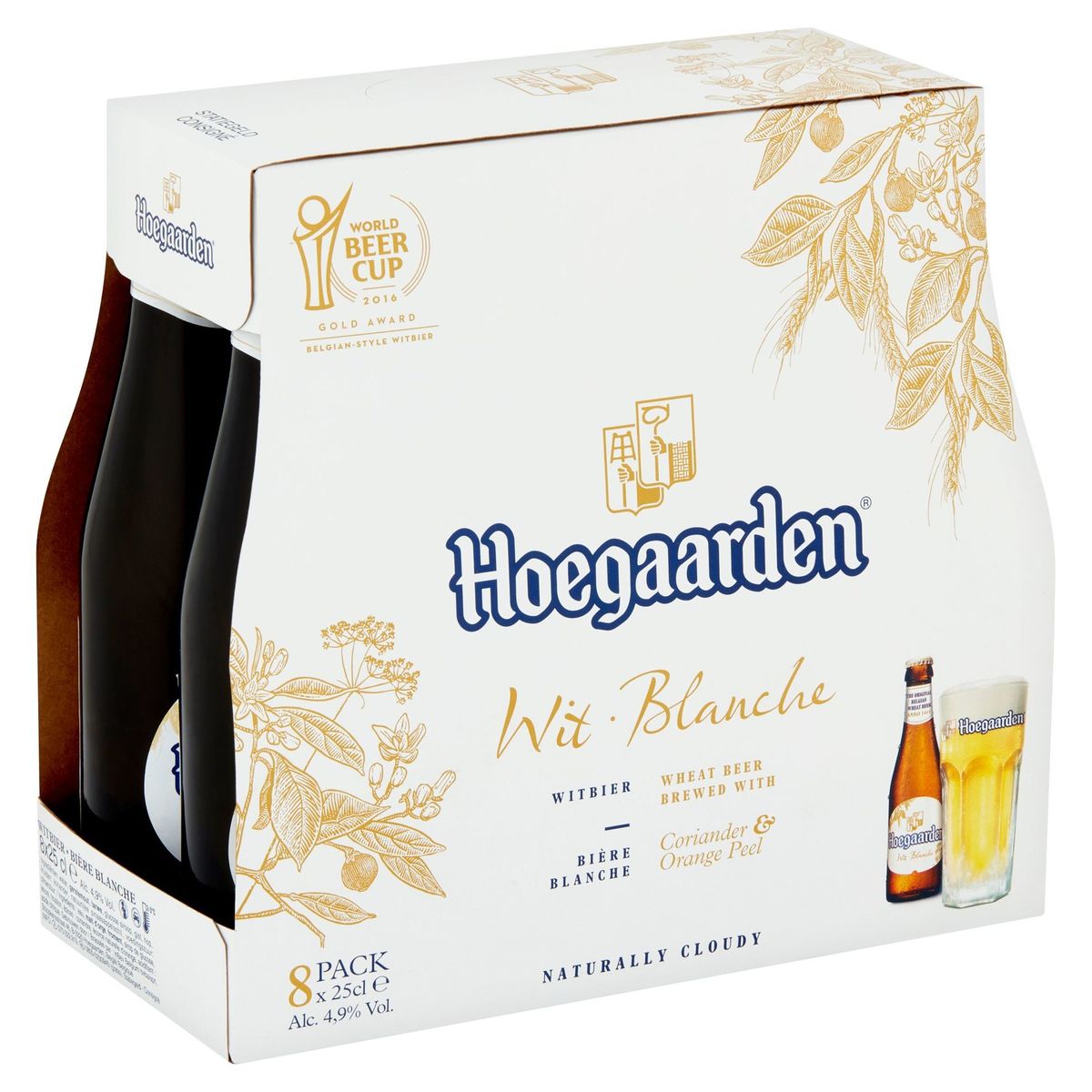 Hoegaarden Bière Blanche Coriander & Orange Peel Bouteilles 8 x 25 cl