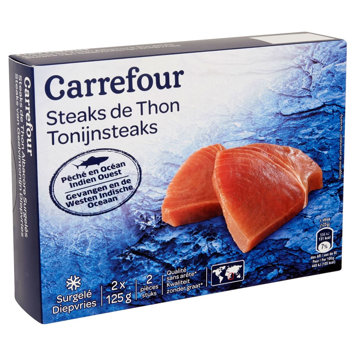 Carrefour Steaks de Thon 2 x 125 g