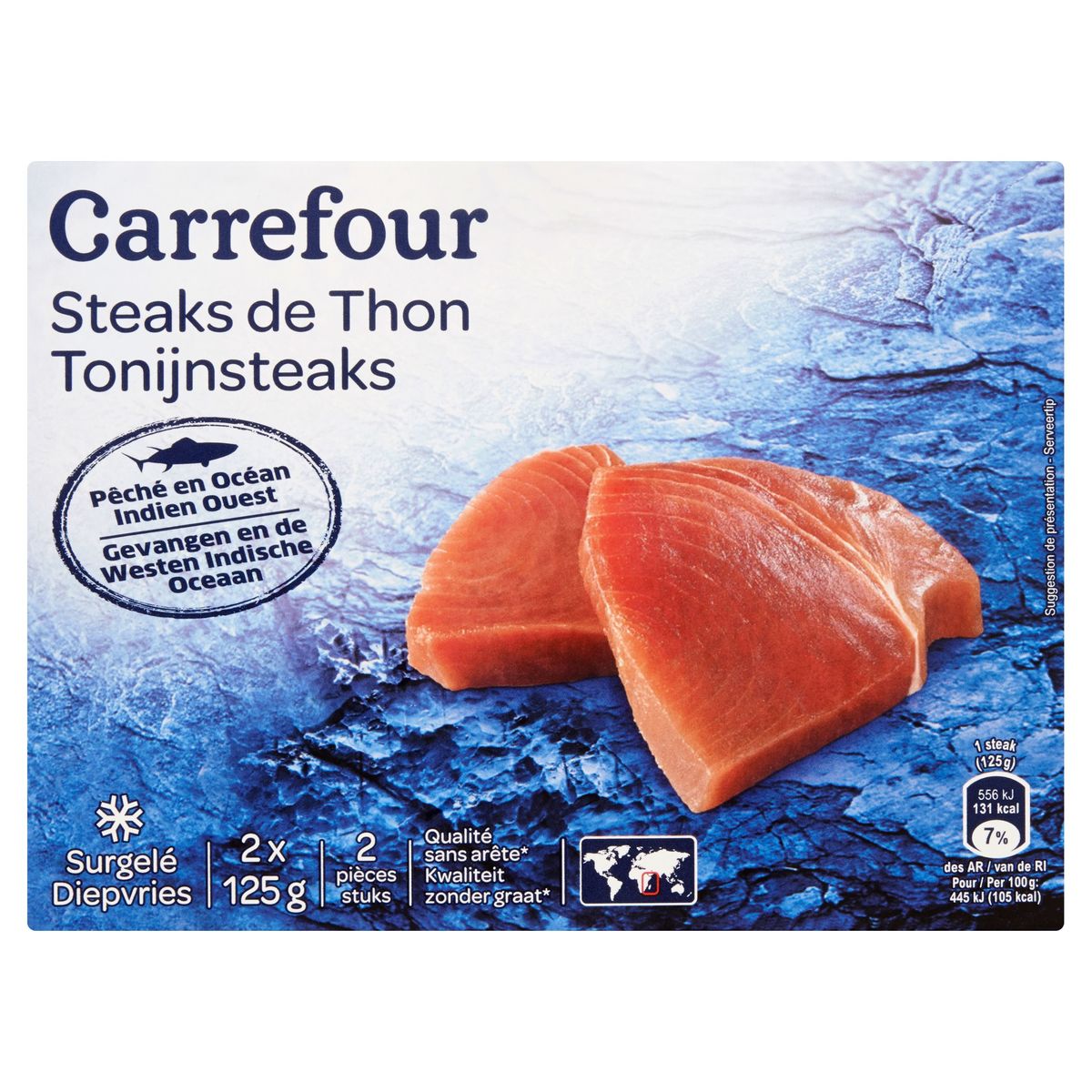 Carrefour Steaks de Thon 2 x 125 g