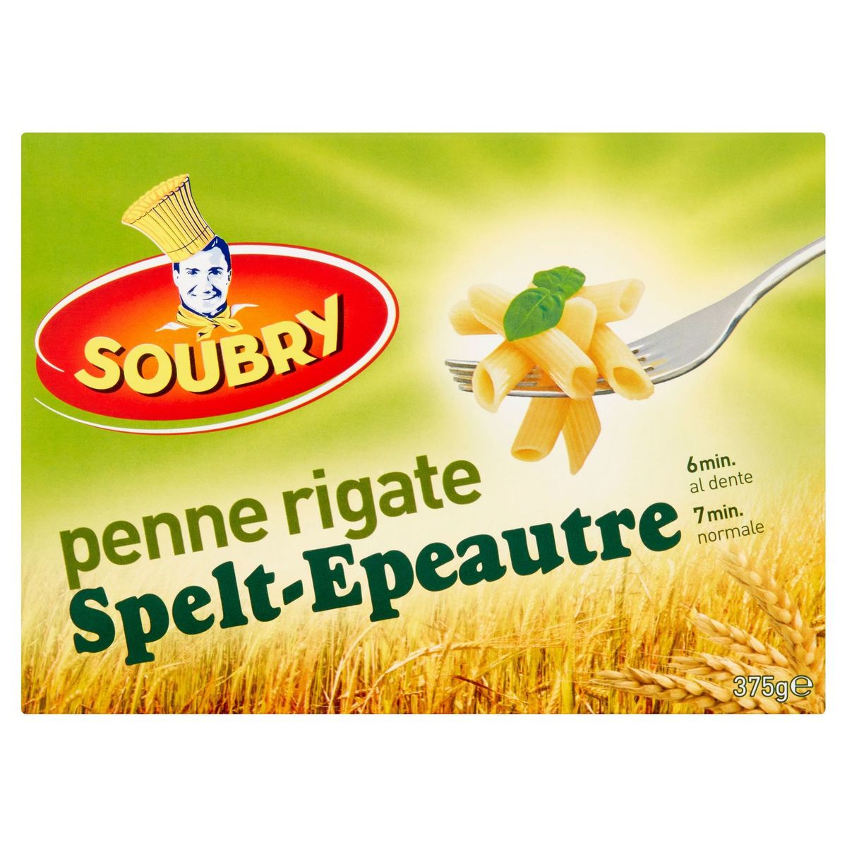 Soubry Pâtes Penne rigate Épeautre 375g