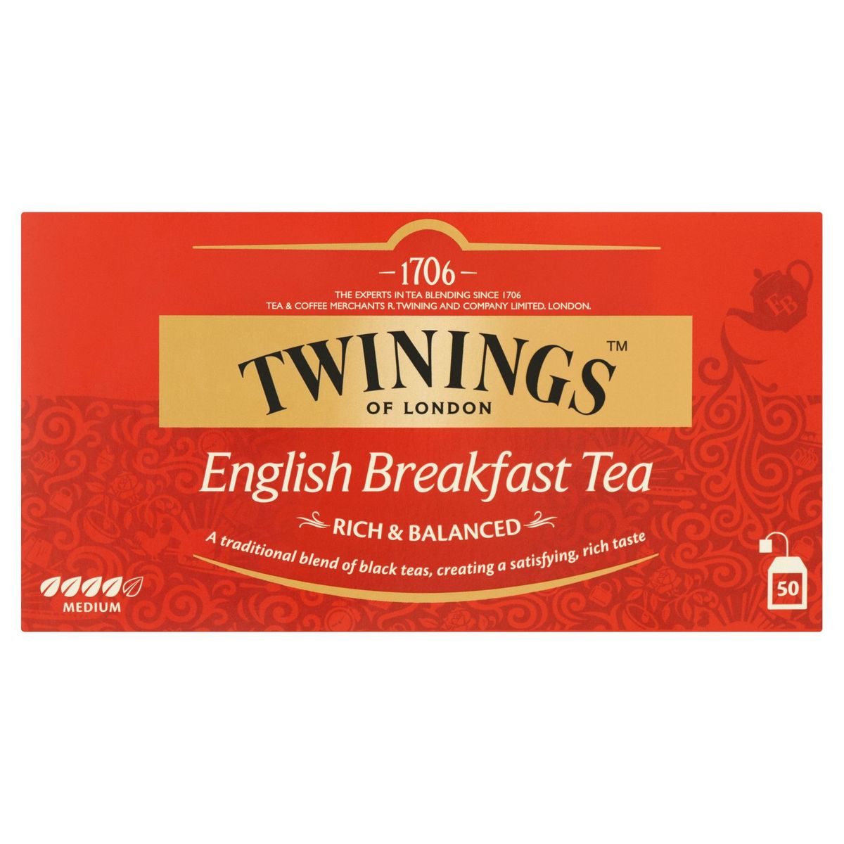 Twinings of London English Breakfast Tea 50 x 2 g