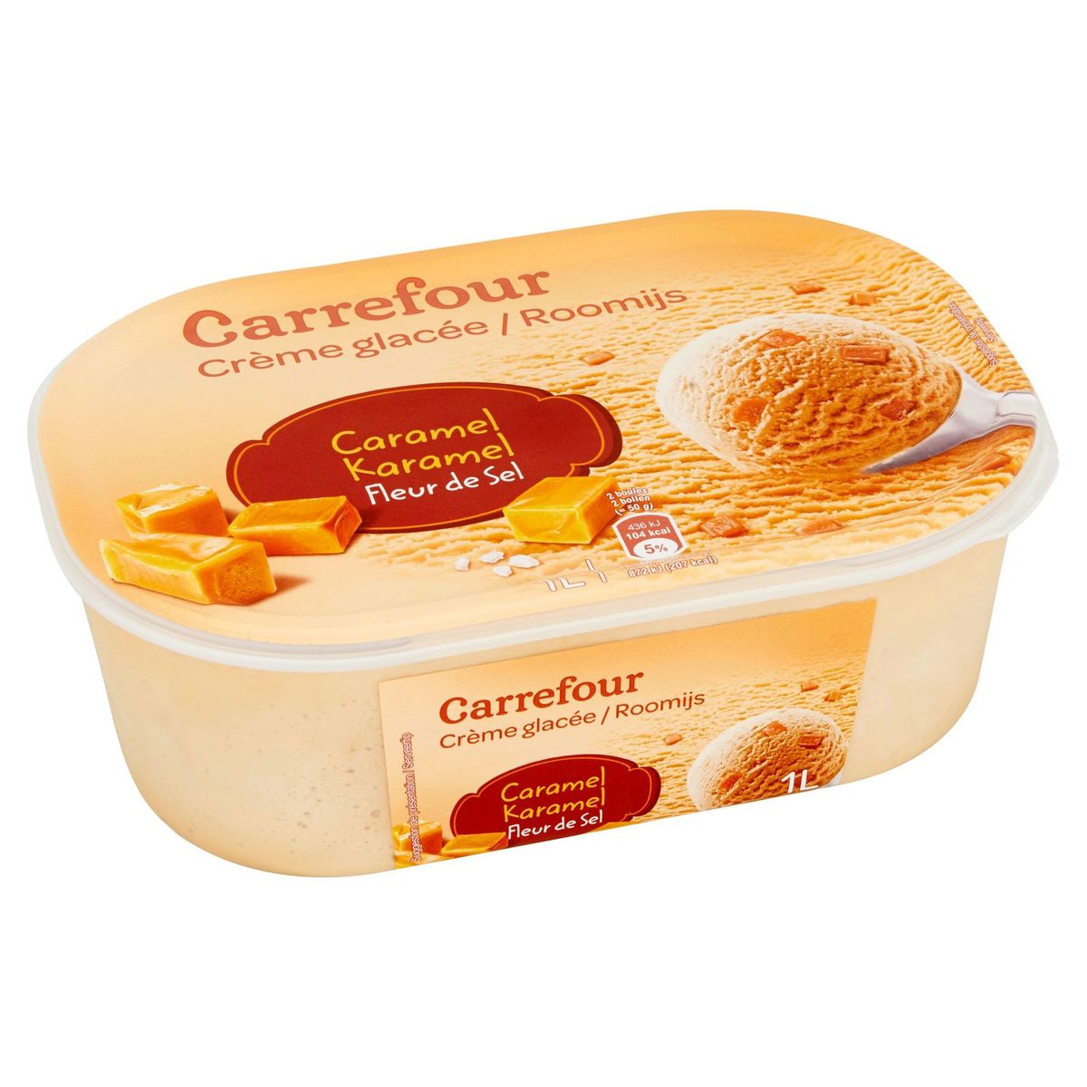 Carrefour Crème Glacée Caramel Fleur de Sel 500 g