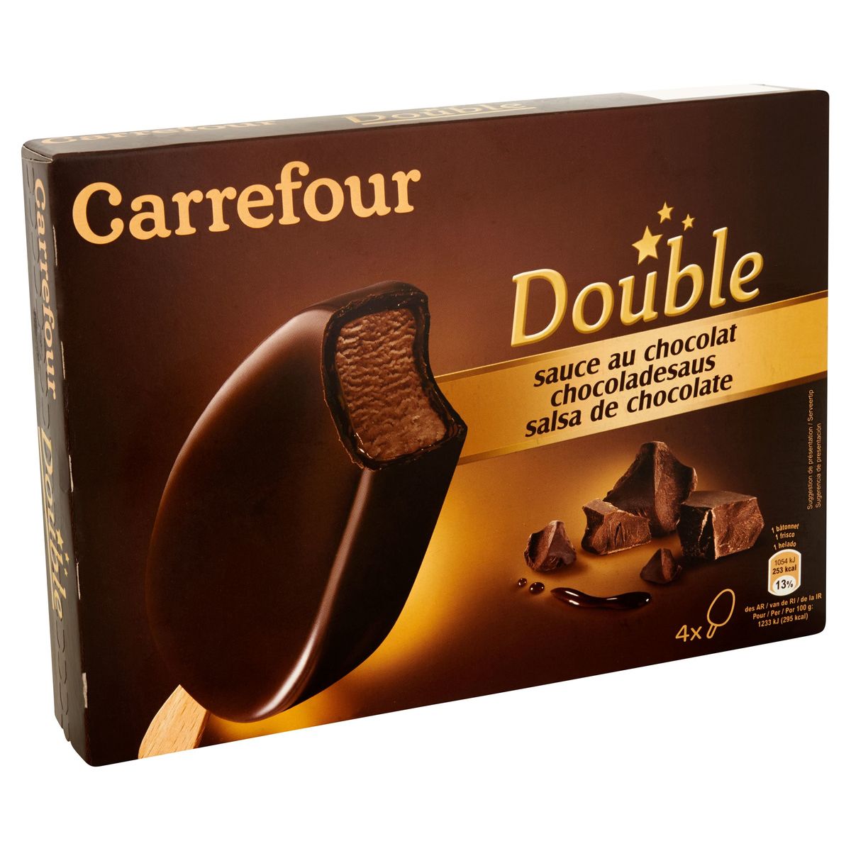 Carrefour Double Chocoladesaus 4 st
