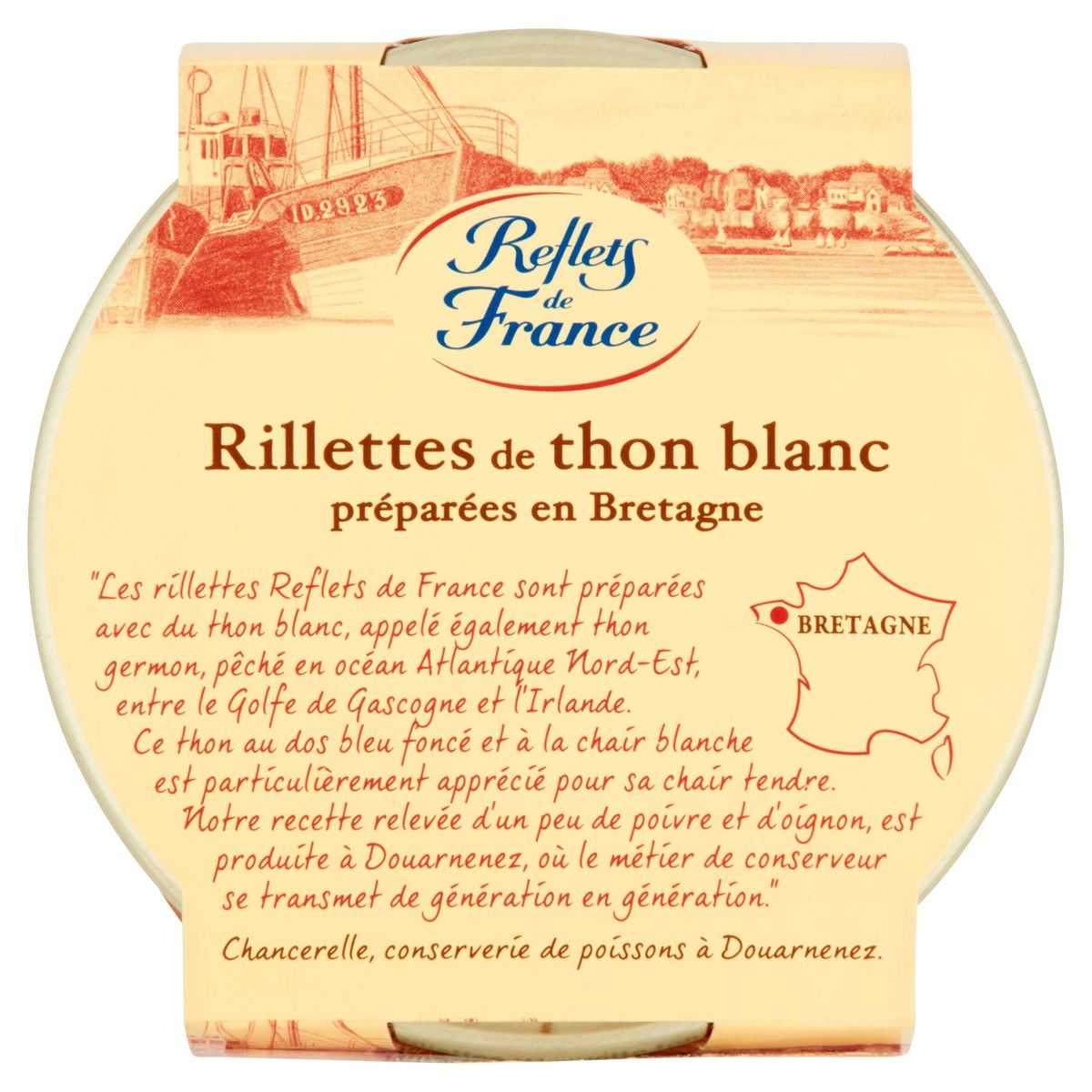 Reflets de France Rillettes de Thon Blanc Préparées en Bretagne 125 g